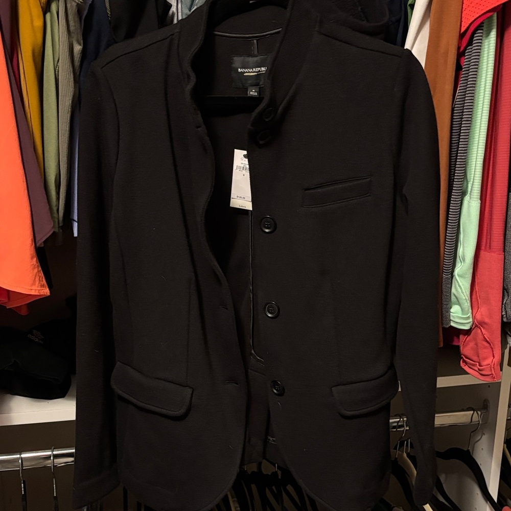 Banana Republic Charcoal Buttoned Jacket